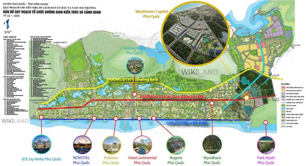 Những con đường huyết mạch xuyên qua dự án Meyhomes Capital Phú Quốc