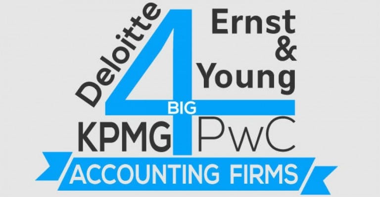 4 công ty kiểm toán big4: e&y, deloitte, kpmg và pwc.