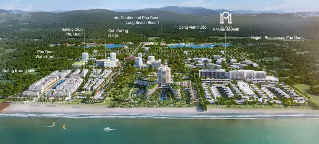 Một góc nhỏ của Marina Square Phu Quoc do Bim Land là chủ đầu tư xây dựng
