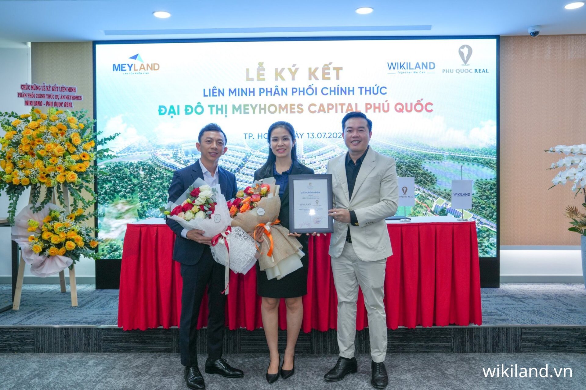 WikiLand & Phu Quoc Real ký kết liên minh phân phối chính thức dự án Meyhomes Capital Phú Quốc