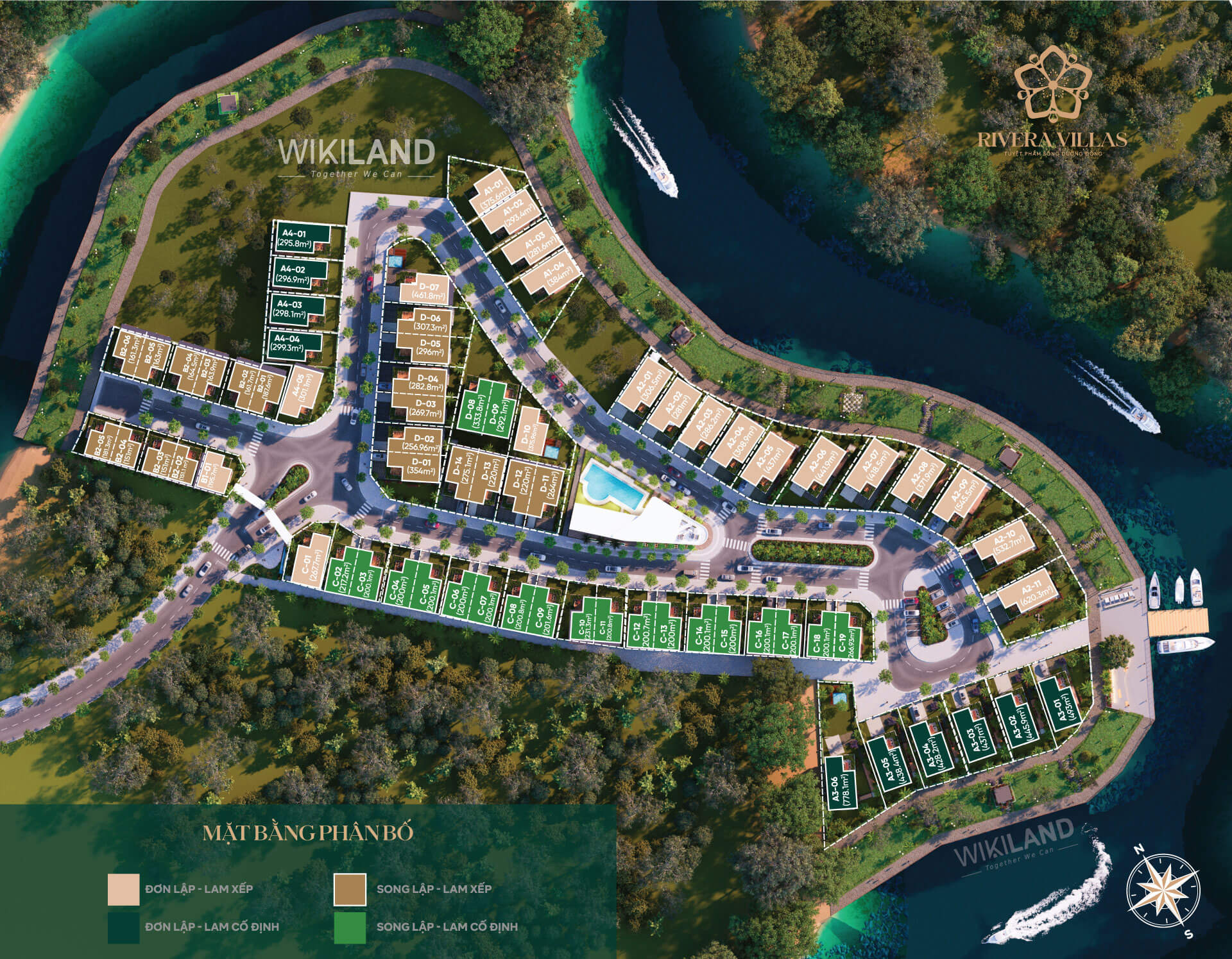 Mặt bằng tổng thể dự án Rivera Villas Phú Quốc