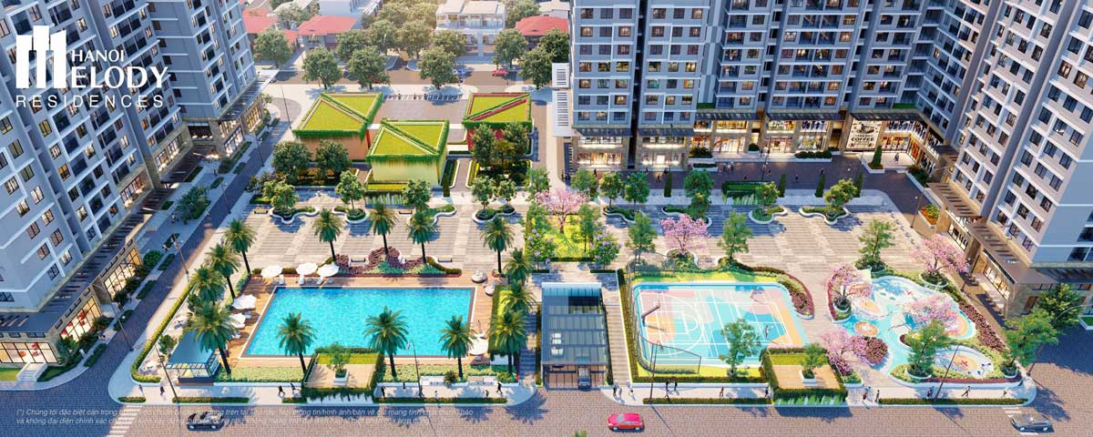 Tổng thể tiện ích hanoi melody residences