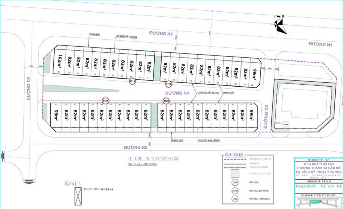 mặt bằng liền kề Him Lam Thượng Thanh