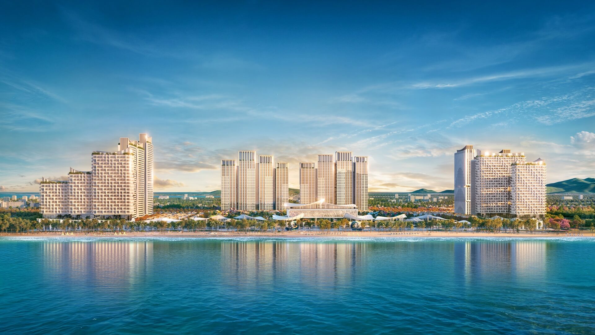 Phối cảnh căn hộ Blanca City Vũng Tàu nhìn từ biển