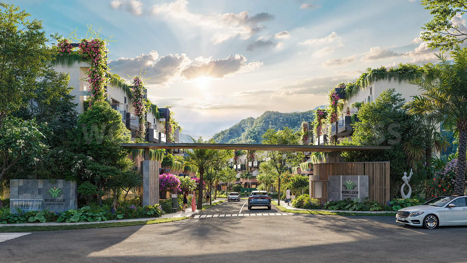 Cổng vào dự án Búng Gội Verdura Estate