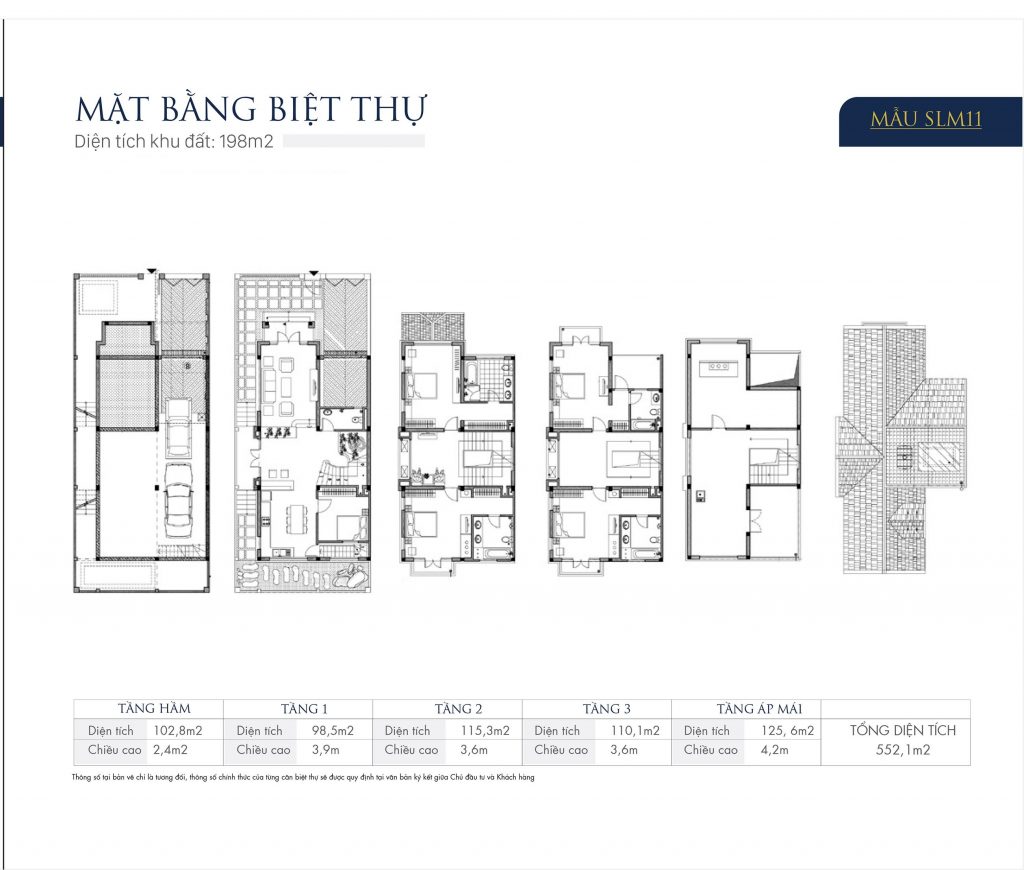 mặt bàng mẫu 3 An Khang Villa