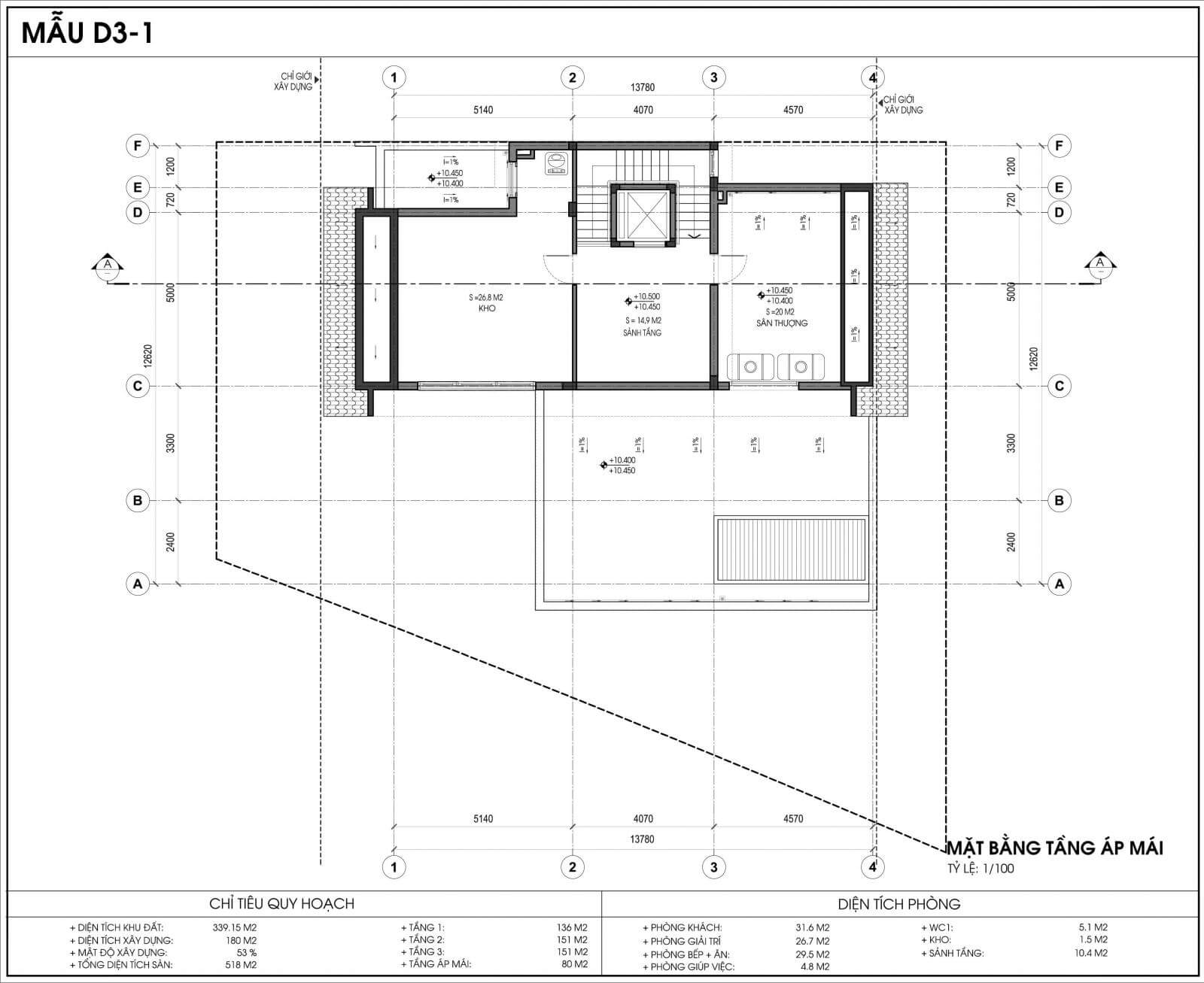 tầng áp mái D3-1