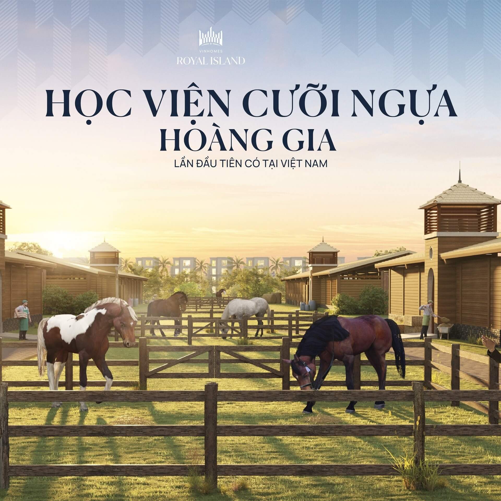 Phối cảnh Học viện cưỡi ngựa Vinhomes Vũ Yên