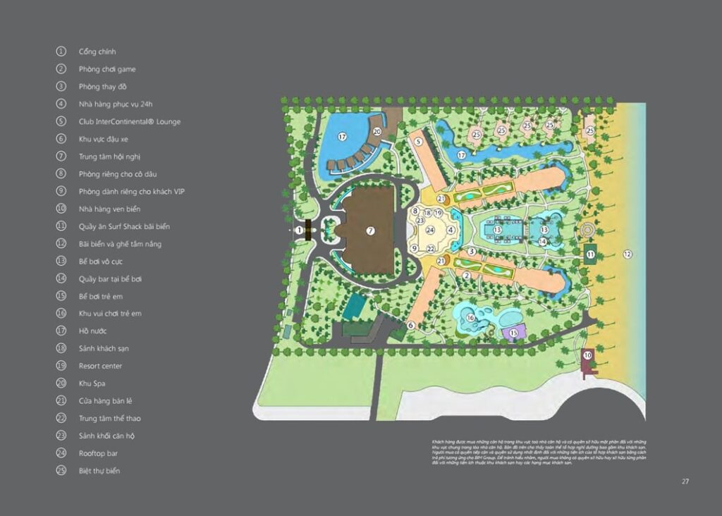 Sơ đồ tiện ích InterContinetal Phú Quốc