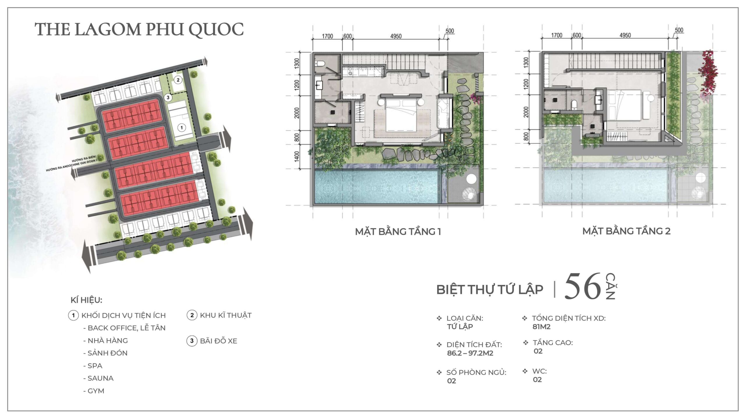 Thiết kế biệt thự tứ lập The Lagom Phú Quốc