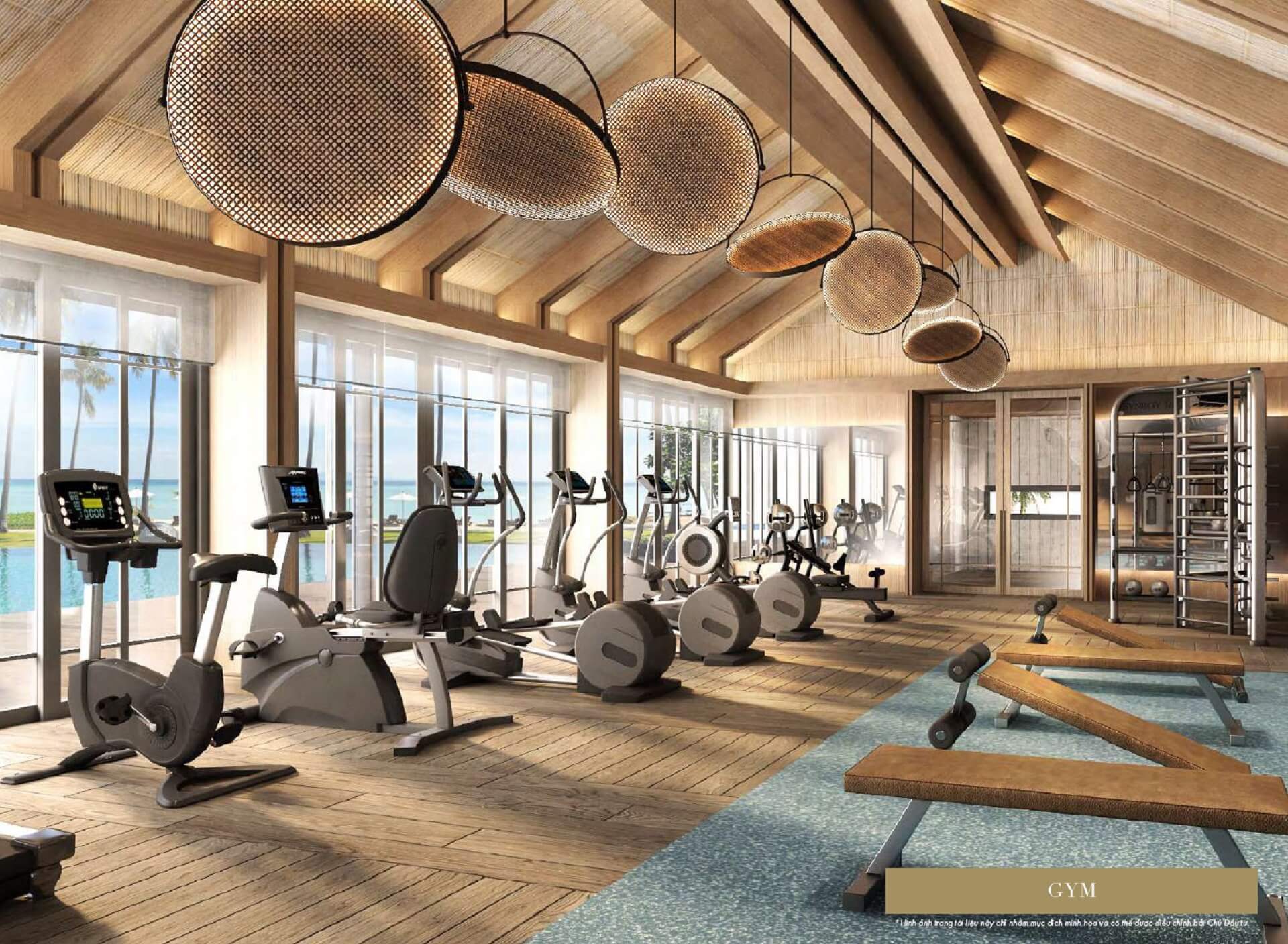 Phòng tập gym hiện đại tại Park Hyatt Phú Quốc