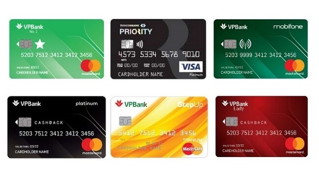 Các loại thẻ tín dụng vpbank