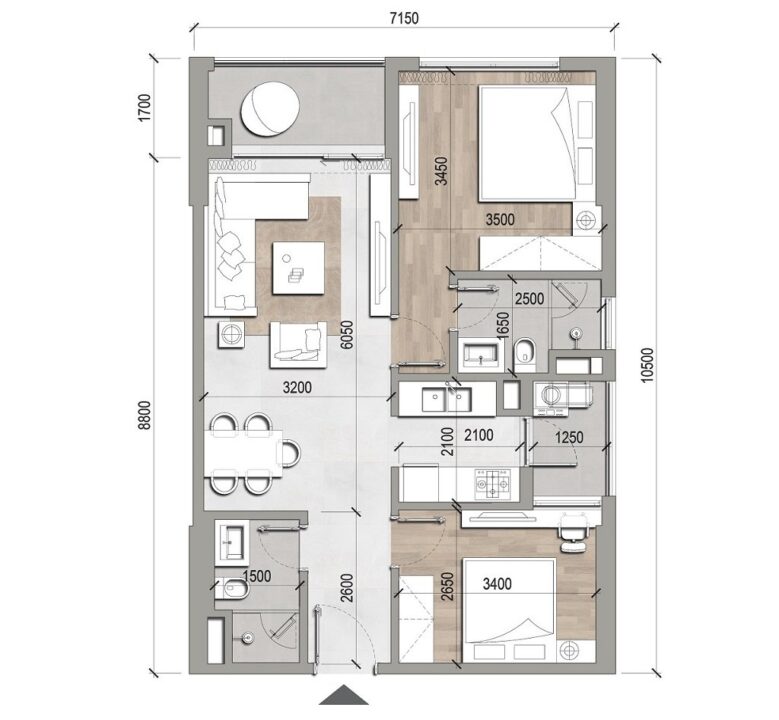 Căn 2pn 79m2 hanoi melody residences