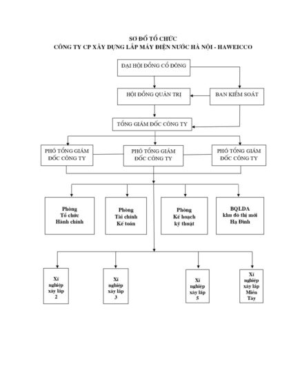 Sơ đồ tổ chức HAWEICCO
