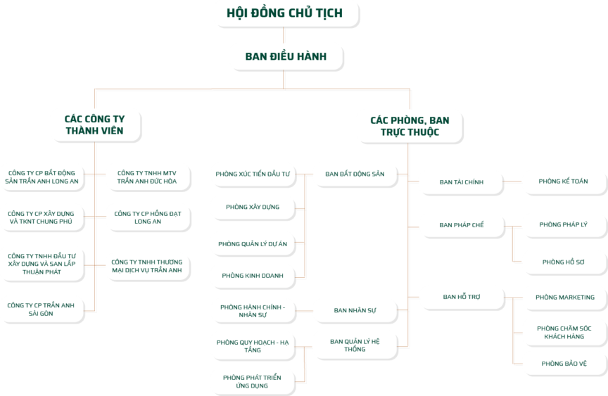 Cơ cấu tổ chức Trần Anh Group