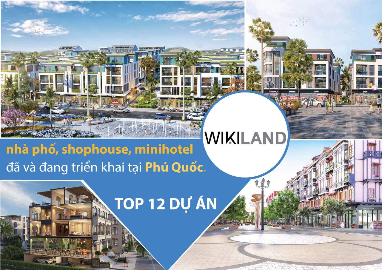 Top12 dự án nhà phố, shophouse, minihotel đã và đang triển khai tại Phú Quốc