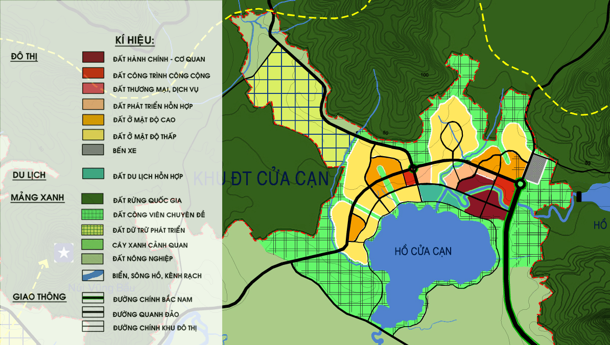 Quy hoạch sử dụng đất khu đô thị Cửa Cạn