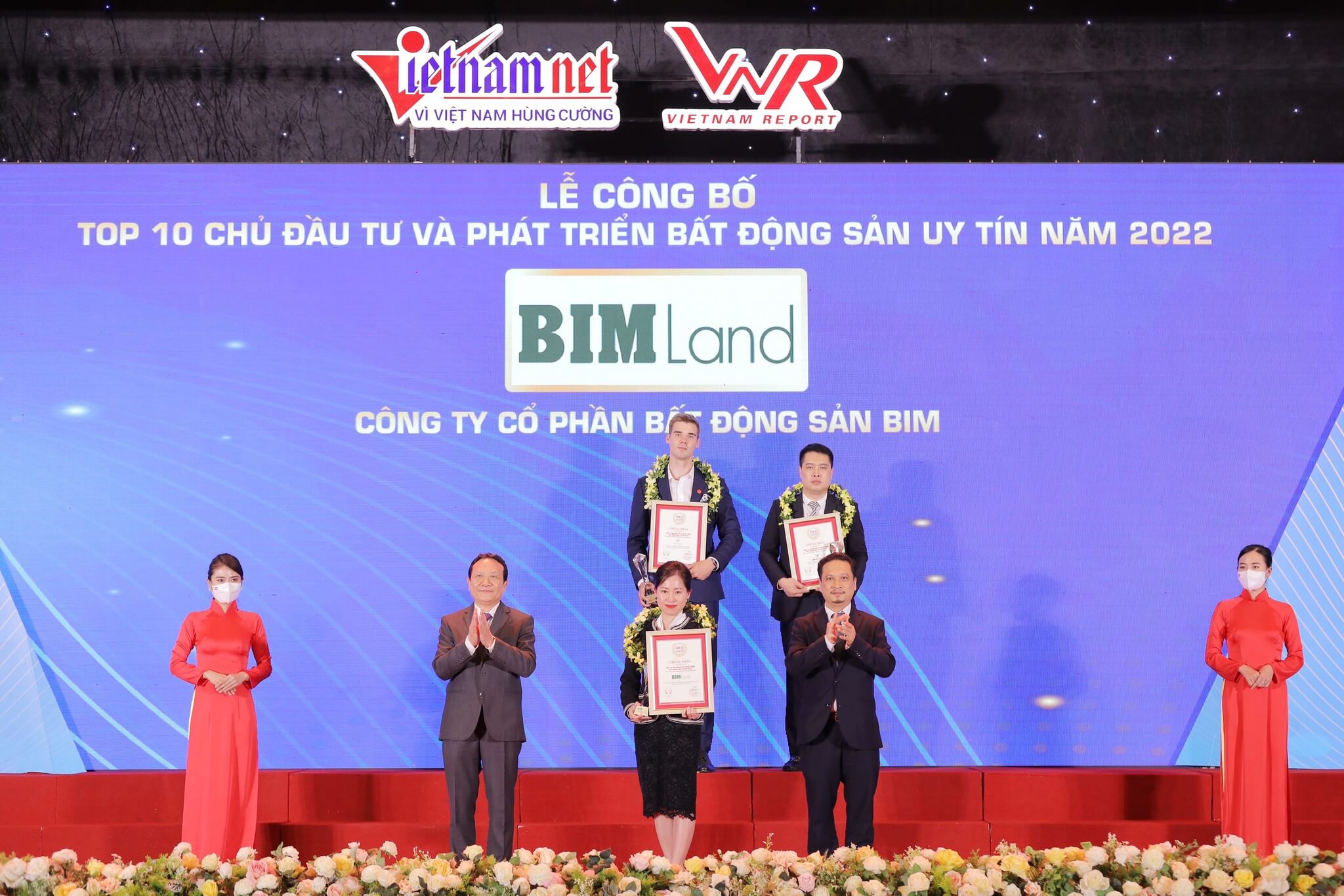 BIM Land vinh dự có 4 năm liên tiếp xướng tên trong danh sách “Top 10 Chủ đầu tư BĐS Việt Nam uy tín”