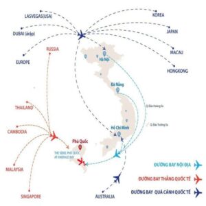 Đường bay từ các quốc gia đến Phú Quốc
